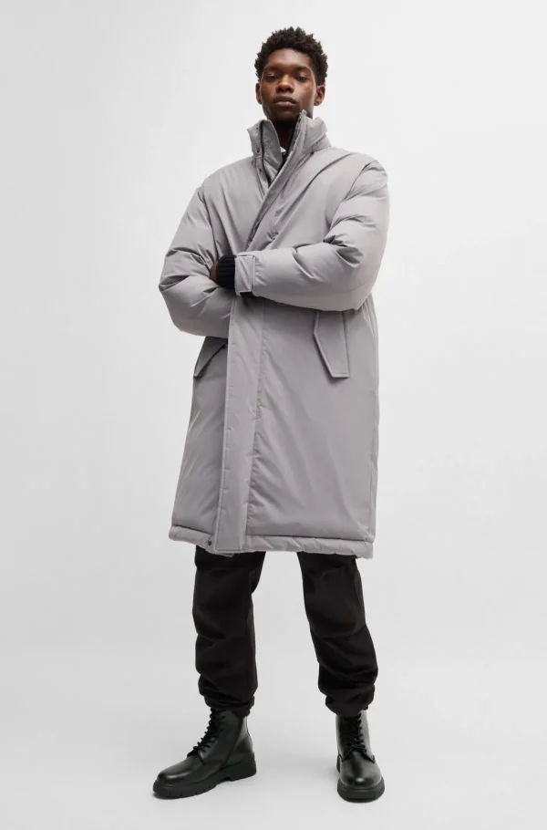 HUGO BOSS Ankelstøvler I Læder Med Præget Logo Sort Shop
