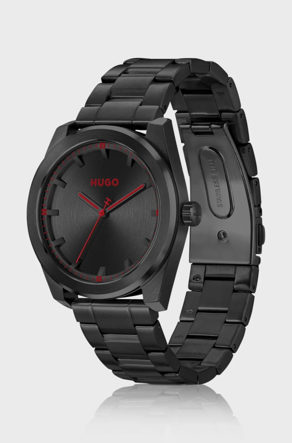 armbndsur_med_kderem_og_sort_skive_2.webp HUGO BOSS Armbåndsur Med Kæderem Og Skive Sort Discount