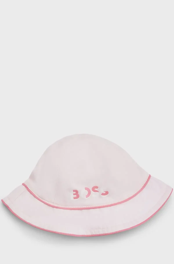 HUGO BOSS Babyhat I Bomuld Med Snore Og Logoprint Lys pink New