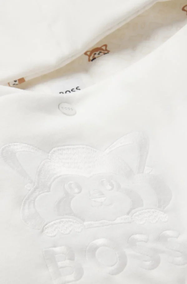 HUGO BOSS Babynest I Bomuld Med Rød Panda Hvid Hot