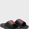 HUGO BOSS Badesandaler Med Logo På Stropperne Sort Fashion