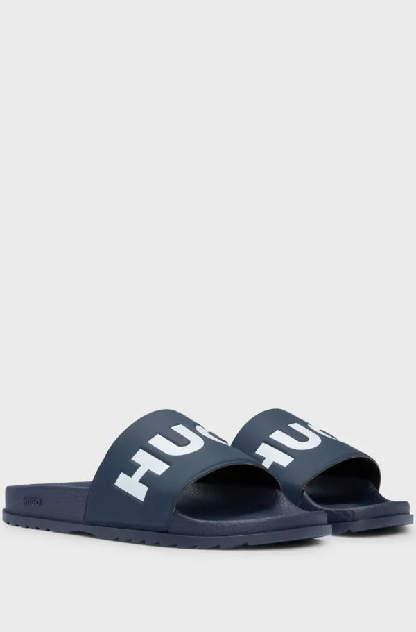 HUGO BOSS Badesandaler Med Logorem Mørkeblå Sale
