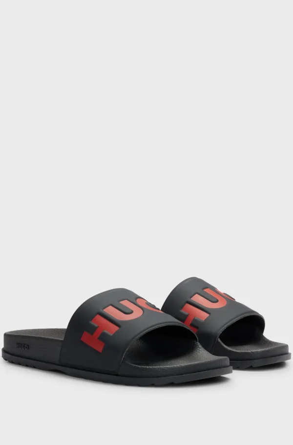 HUGO BOSS Badesandaler Med Logorem Sort Online