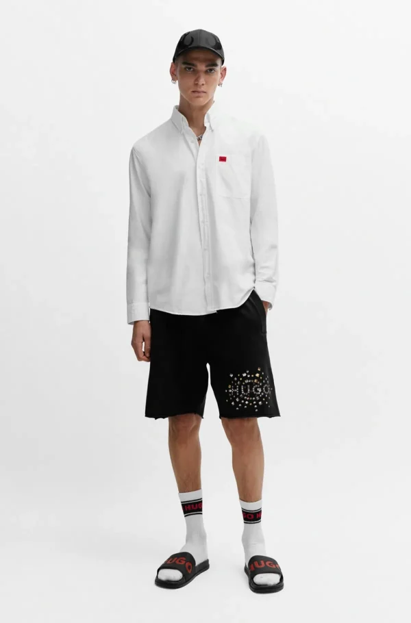 HUGO BOSS Badesandaler Med Logorem Sort Online