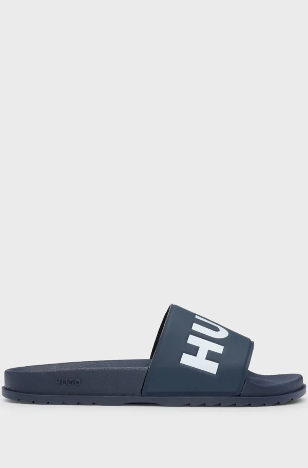 HUGO BOSS Badesandaler Med Logorem Mørkeblå Sale