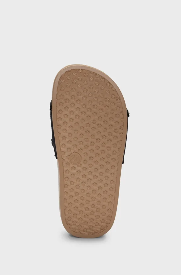 HUGO BOSS Badesandaler Til Børn Med Monogrammer Og Kontrastlogo Sort New