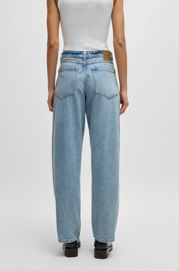HUGO BOSS Balloonjeans I Denim Lyseblå Store
