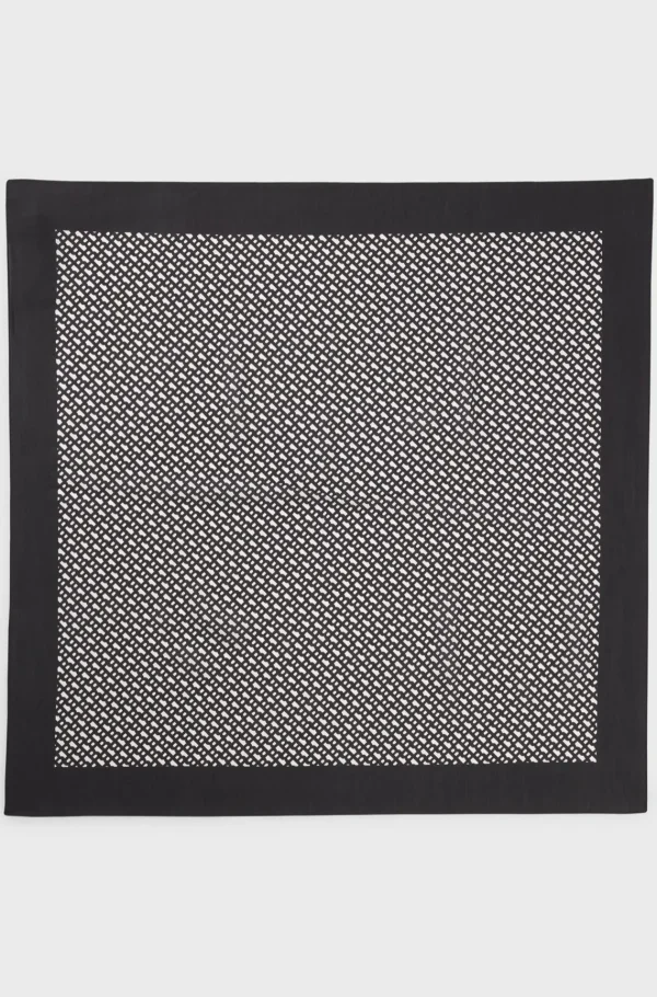 HUGO BOSS Bandana I Silke Med Trachten-monogram Hvid/sort Sale