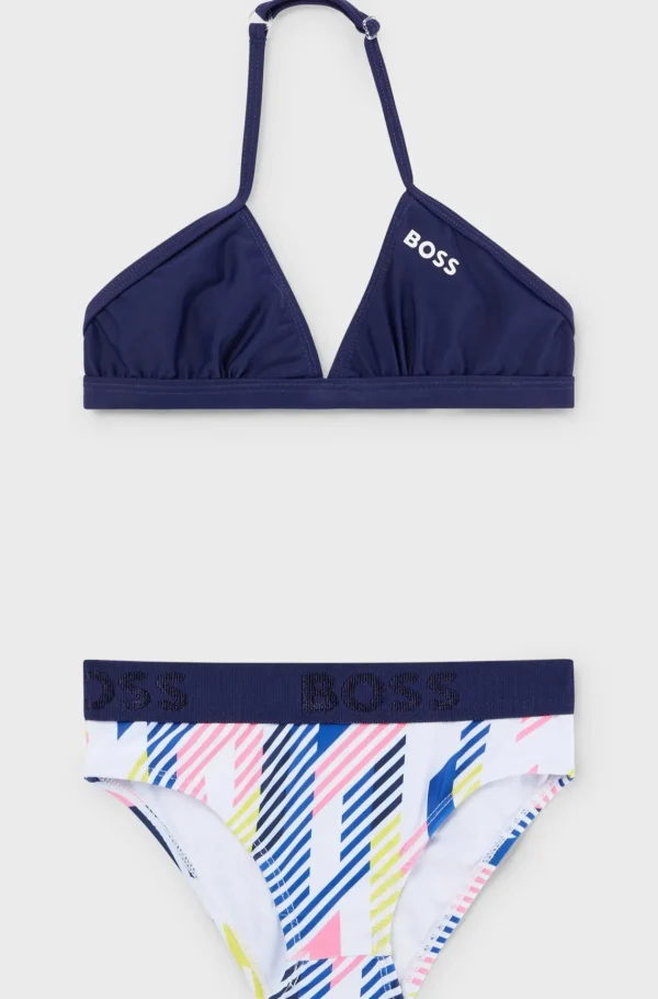 HUGO BOSS Bikinisæt Til Børn Med Logodetaljer Mørkeblå Flash Sale