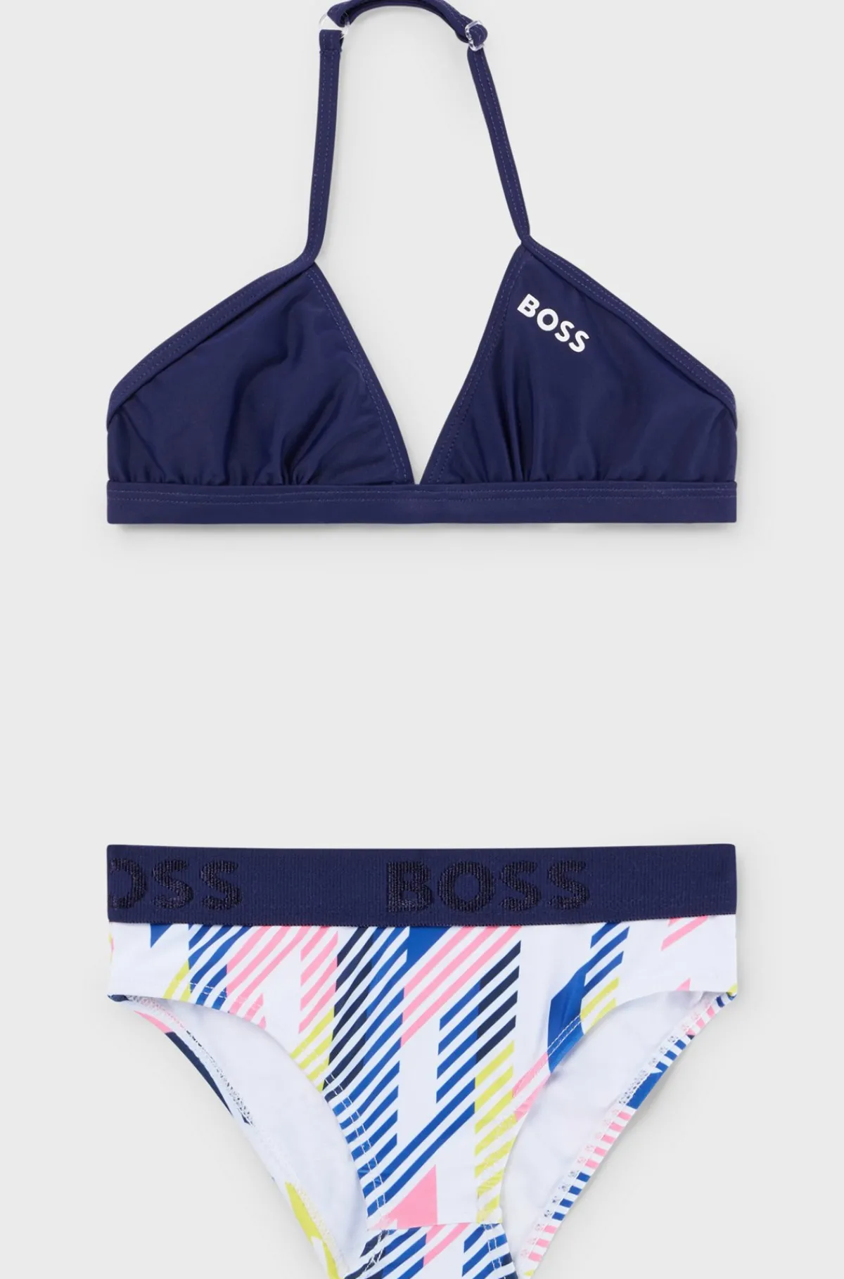 bikinist_til_brn_med_logodetaljer_0.webp HUGO BOSS Bikinisæt Til Børn Med Logodetaljer Mørkeblå Flash Sale