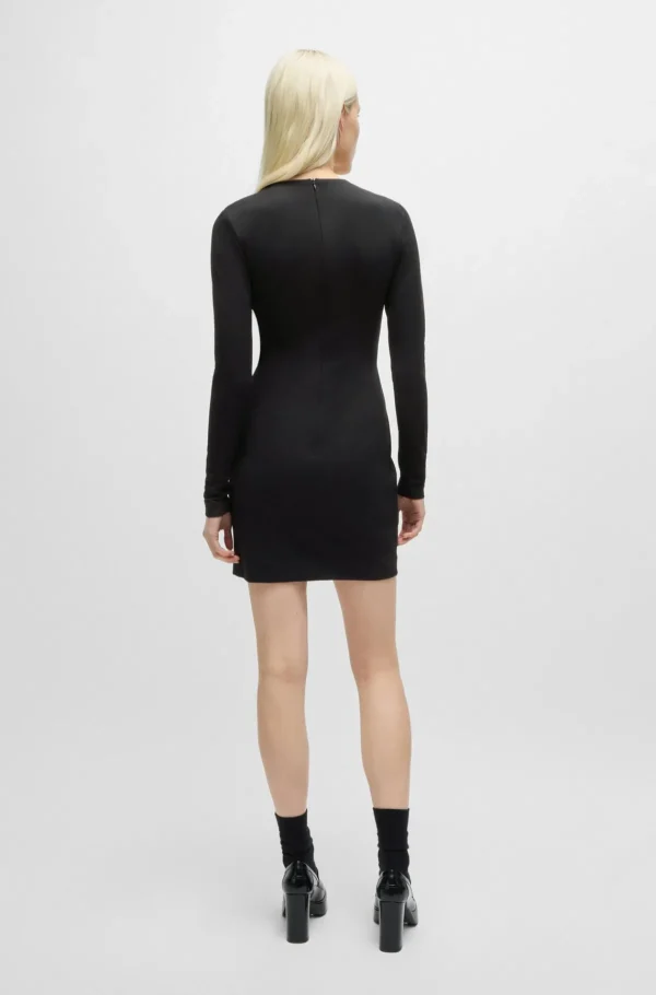 HUGO BOSS Bodycon-minikjole Med Udskæringer Sort Shop