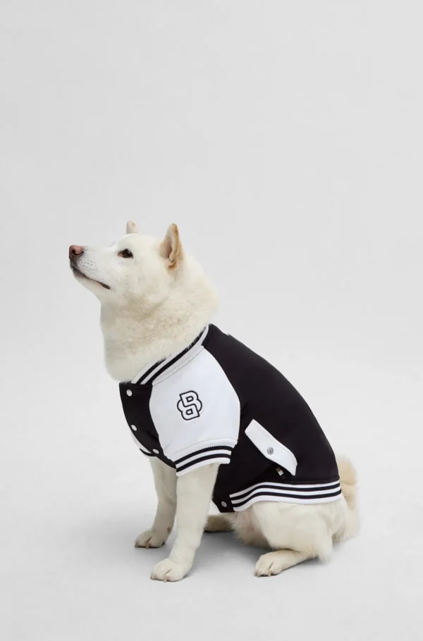 HUGO BOSS Bomberjakke Til Hund Med Broderet Logo Sort Cheap