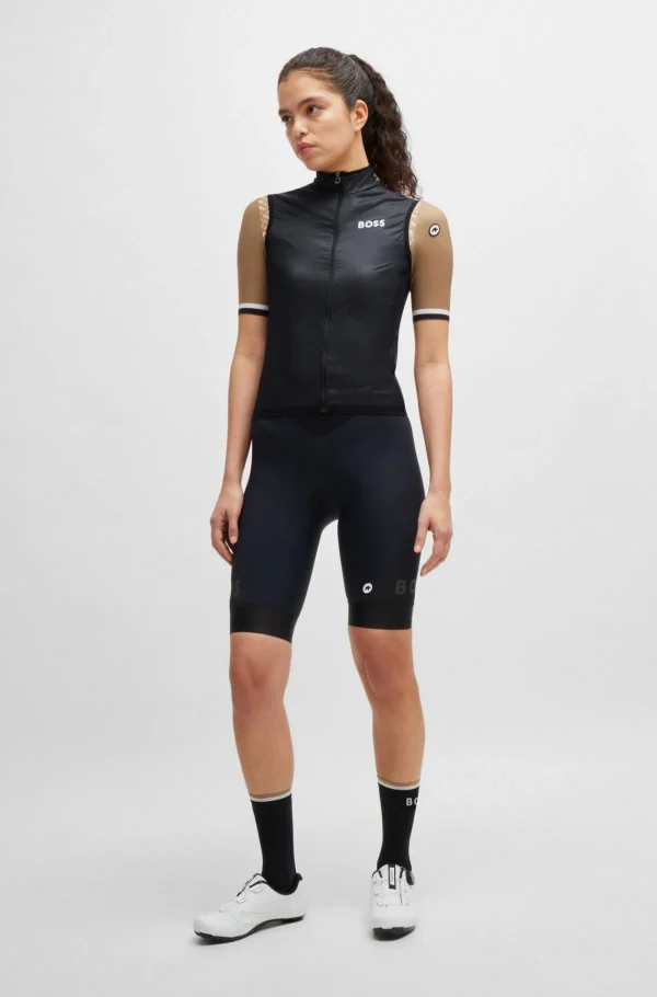 HUGO BOSS BOSS X ASSOS Wind-vest I Let Og Ultra-sammenfoldeligt Design Sort Hot