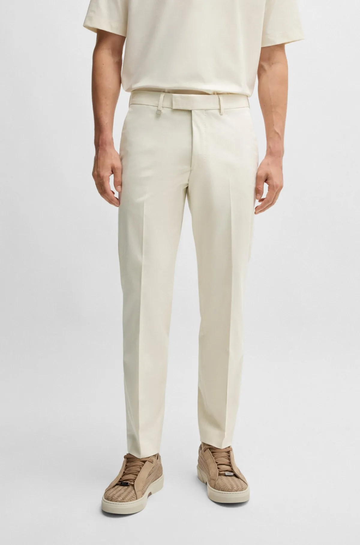 HUGO BOSS BOSS X ASTON MARTIN-chinos Med Regular Fit I Bomuld Med Stræk Hvid Store