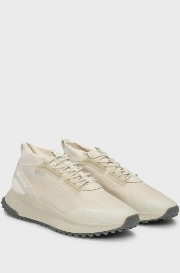HUGO BOSS BOSS X GORE-TEX® TTNM EVO-sneakers Med Vandtæt Finish Lys beige Shop