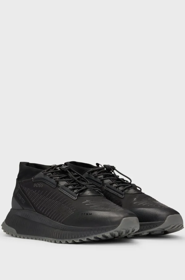 HUGO BOSS BOSS X GORE-TEX® TTNM EVO-sneakers Med Vandtæt Finish Sort Clearance