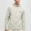 HUGO BOSS BOSS X MATTEO BERRETTINI Lynlåstrøje Med Regular Fit Og Signaturstribet Grafik Naturlig Sale