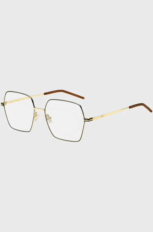 HUGO BOSS Brillestel Af Ultratyndt, tonet Stål Guld Flash Sale
