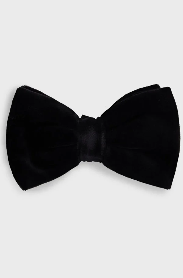 HUGO BOSS Bundet Butterfly I Bomuldsvelour Sort Hot
