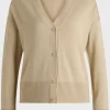 HUGO BOSS Cardigan I Blødt Garn Med Regular Fit Og Silikonelogo Lys beige Cheap
