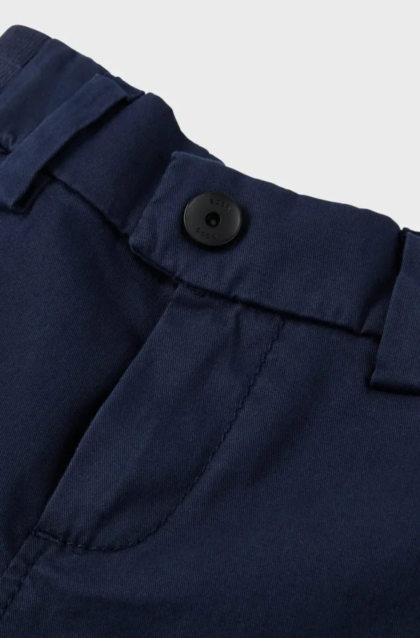 HUGO BOSS Cargobukser Til Børn I Bomuld Med Stræk Mørkeblå Store