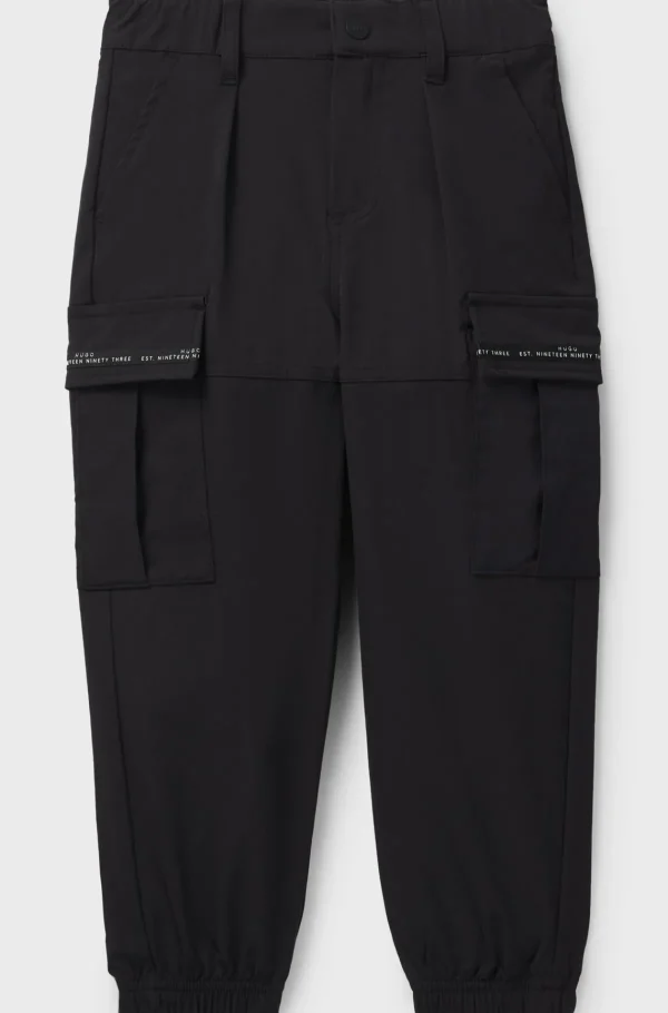 HUGO BOSS Cargobukser Til Børn Med Branding På Lommen Sort Discount