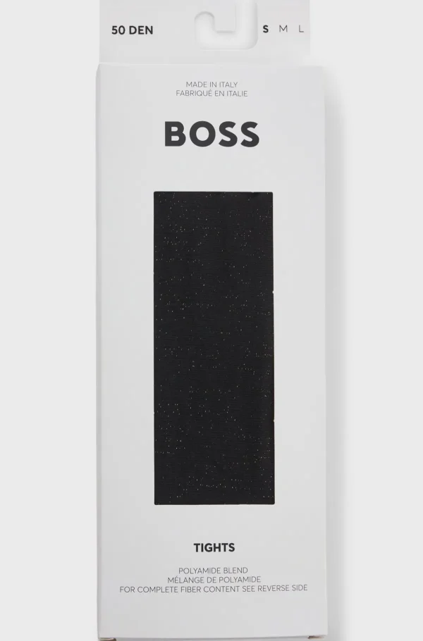HUGO BOSS 20 Denier Strømpebukser Med Glimmer Sort Cheap