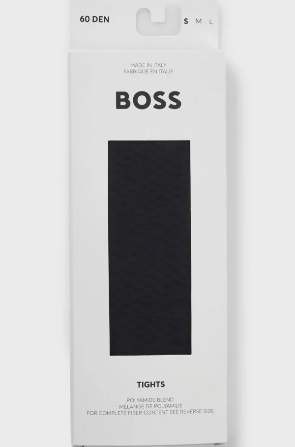 HUGO BOSS 20 Denier Strømpebukser Med Monogrammønster Sort mønstret Flash Sale
