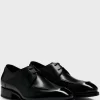 HUGO BOSS Derbysko I Læder Med Apron-toe Og Hældetalje Sort Outlet