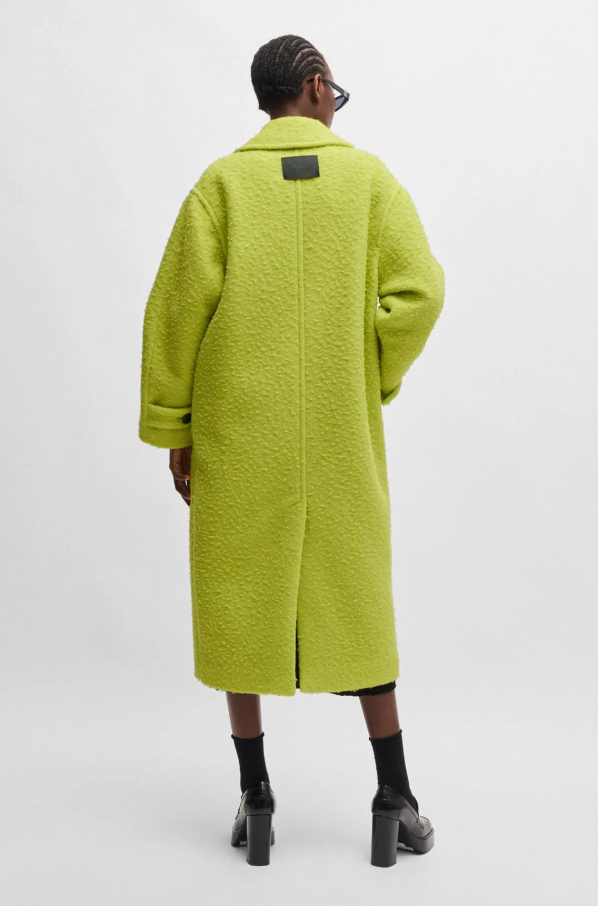 dobbeltradet_frakke_i_uldblanding_3-1.webp HUGO BOSS Dobbeltradet Frakke I Uldblanding Neongrøn Fashion