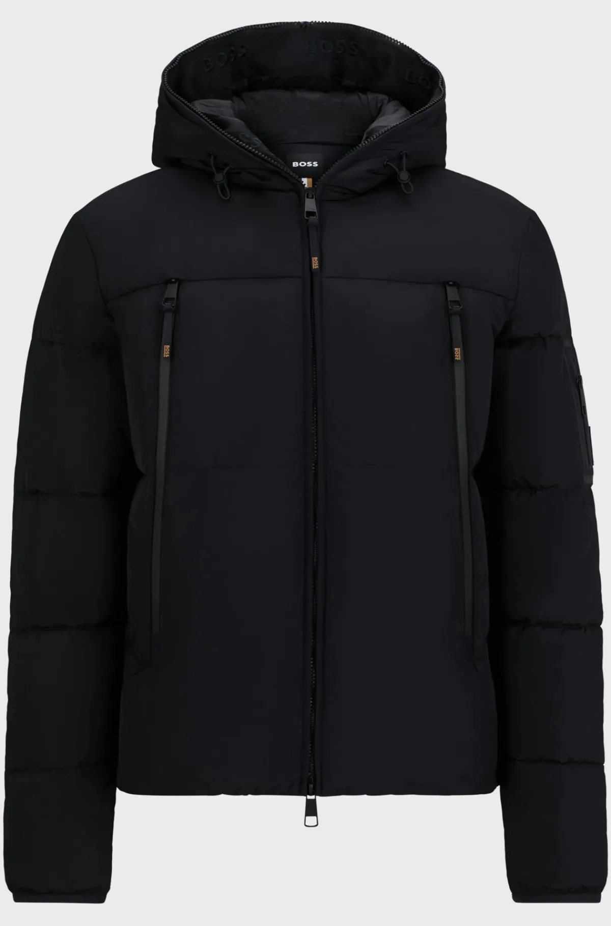 HUGO BOSS Dynejakke Til Hestesport Med Hætte Og Fleeceforede Lommer Sort Sale