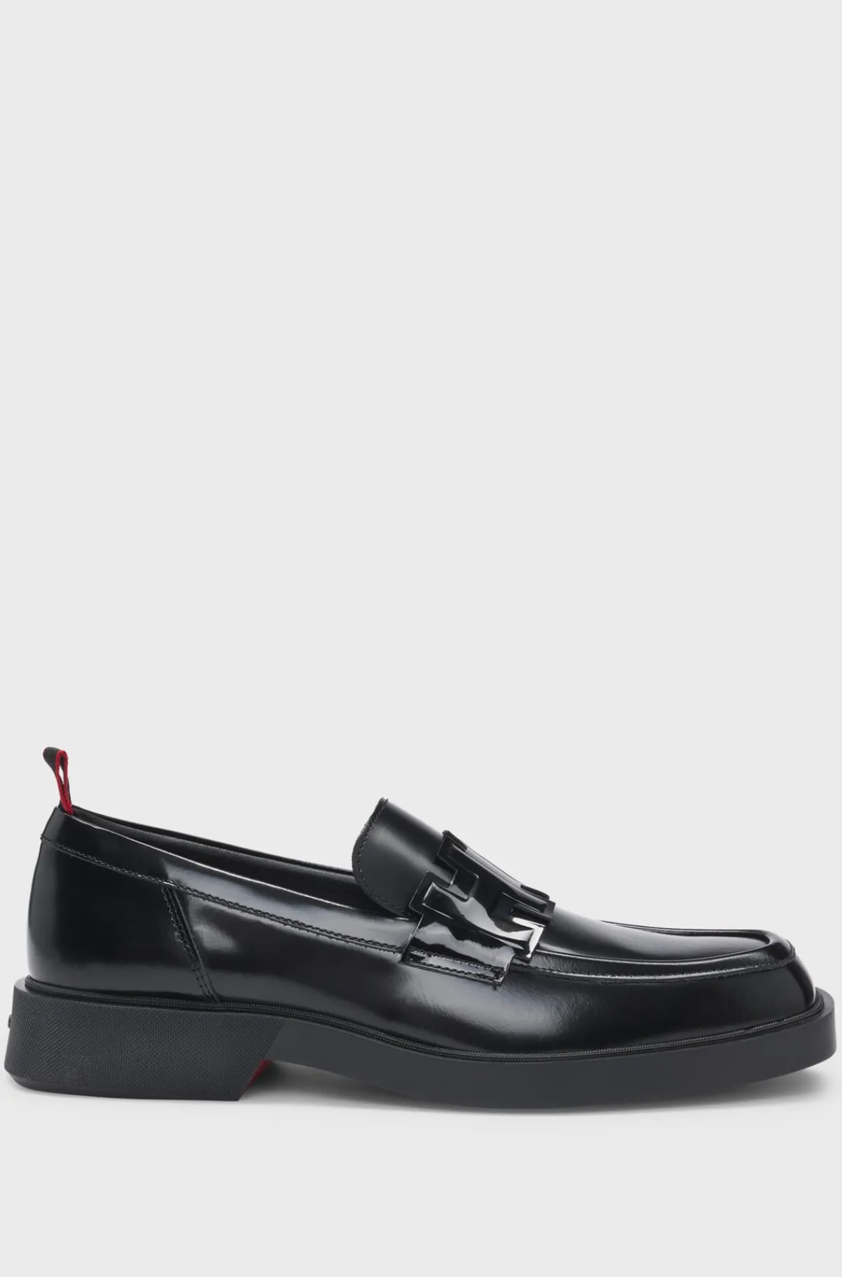 firkantede_loafers_af_brstet_lder_4.webp HUGO BOSS Firkantede Loafers Af Børstet Læder Sort New
