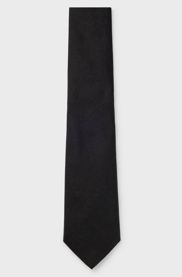 HUGO BOSS Formelt Slips I Silkejacquard Sort Cheap