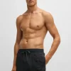HUGO BOSS Fuldt Forede Badeshorts Med 3D-logo Sort Cheap