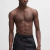 HUGO BOSS Fuldt Forede Badeshorts Med Logobånd Sort New