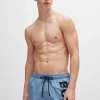 HUGO BOSS Fuldt Forede Badeshorts Med Logoprint Lyseblå Best