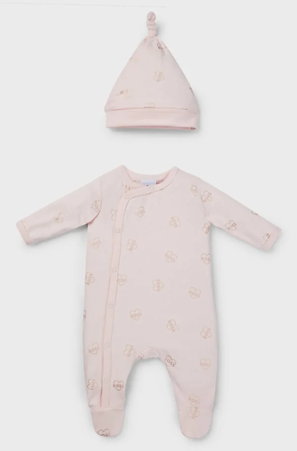 HUGO BOSS Gaveæske Med Natdragt Og Hat Med Logo Til Babyer Lys pink Sale