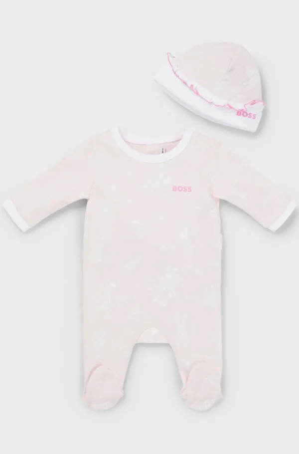 HUGO BOSS Gaveæske Med Natdragt Og Hue Til Babyer Lys pink Flash Sale