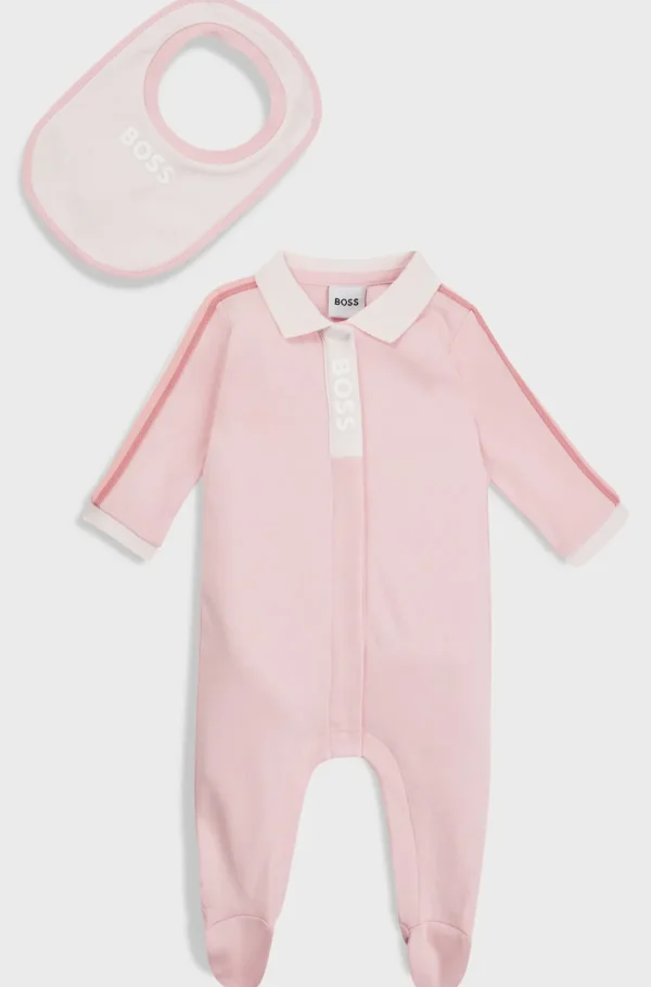 HUGO BOSS Gaveæske Med Sæt Bestående Af Natdragt Og Hagesmæk Til Babyer Lys pink Online