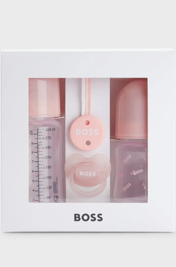 HUGO BOSS Gaveæske Med Sutteflasker, Sut Og Suttesnor Til Babyer Lys pink Fashion