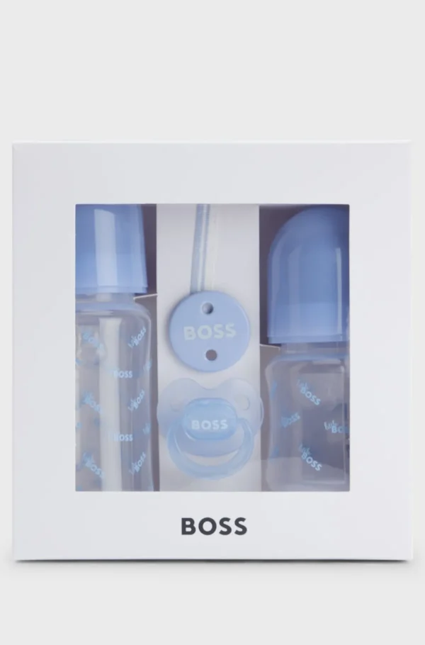 HUGO BOSS Gaveæske Med Sutteflasker, Sut Og Suttesnor Til Babyer Lyseblå Cheap