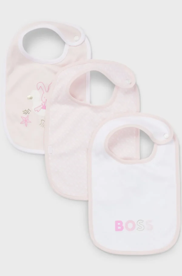 HUGO BOSS Gaveæske Med Tre Hagesmække I Bomuld Til Babyer Lys pink Discount