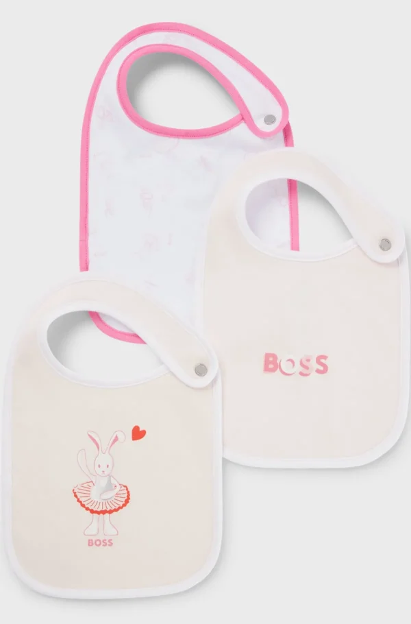 HUGO BOSS Gaveæske Med Tre Sæt Logo-hagesmække Til Babyer Lys pink New