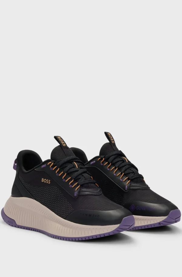 HUGO BOSS GORE-TEX TTNM EVO-sneakers I Blandede Materialer Med Kraftig Sål Sort Store