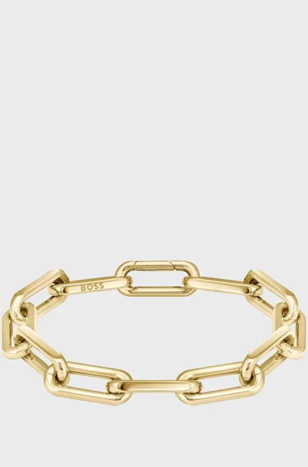 HUGO BOSS farvet Armbånd Med Branding Guld Discount
