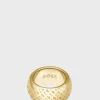 HUGO BOSS Gylden Ring Med Indgraverede Monogrammer Guld Shop