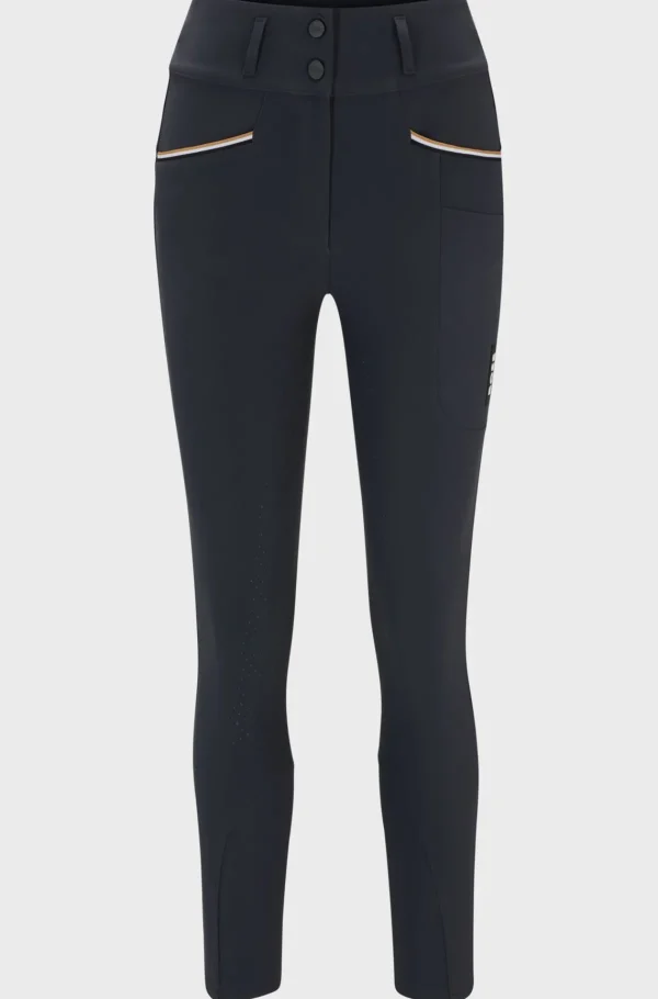 HUGO BOSS Højtaljede Ridebukser Til Hestesport Med Fuldskind Grå Clearance