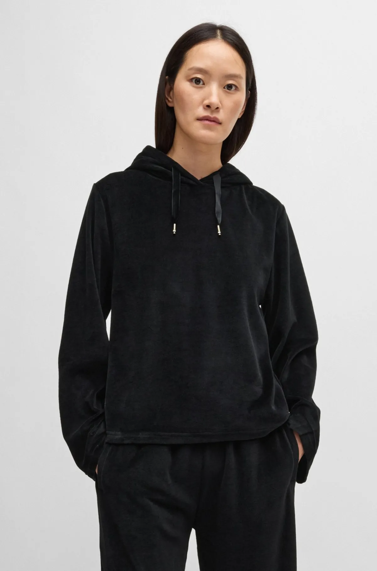 httetrje_i_bomuldsblandet_fljl_0.webp HUGO BOSS Hættetrøje I Bomuldsblandet Fløjl Sort Hot