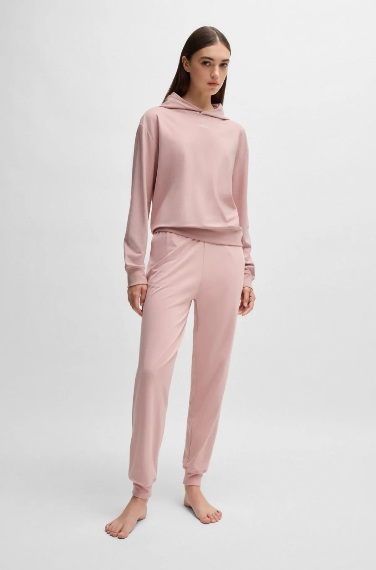 httetrje_i_jersey_med_strk_og_logoprint_3-1.webp HUGO BOSS Hættetrøje I Jersey Med Stræk Og Logoprint Lys pink Shop
