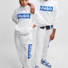 HUGO BOSS Hættetrøje Med Regular Fit I Frotté Med Logotryk Hvid Fashion